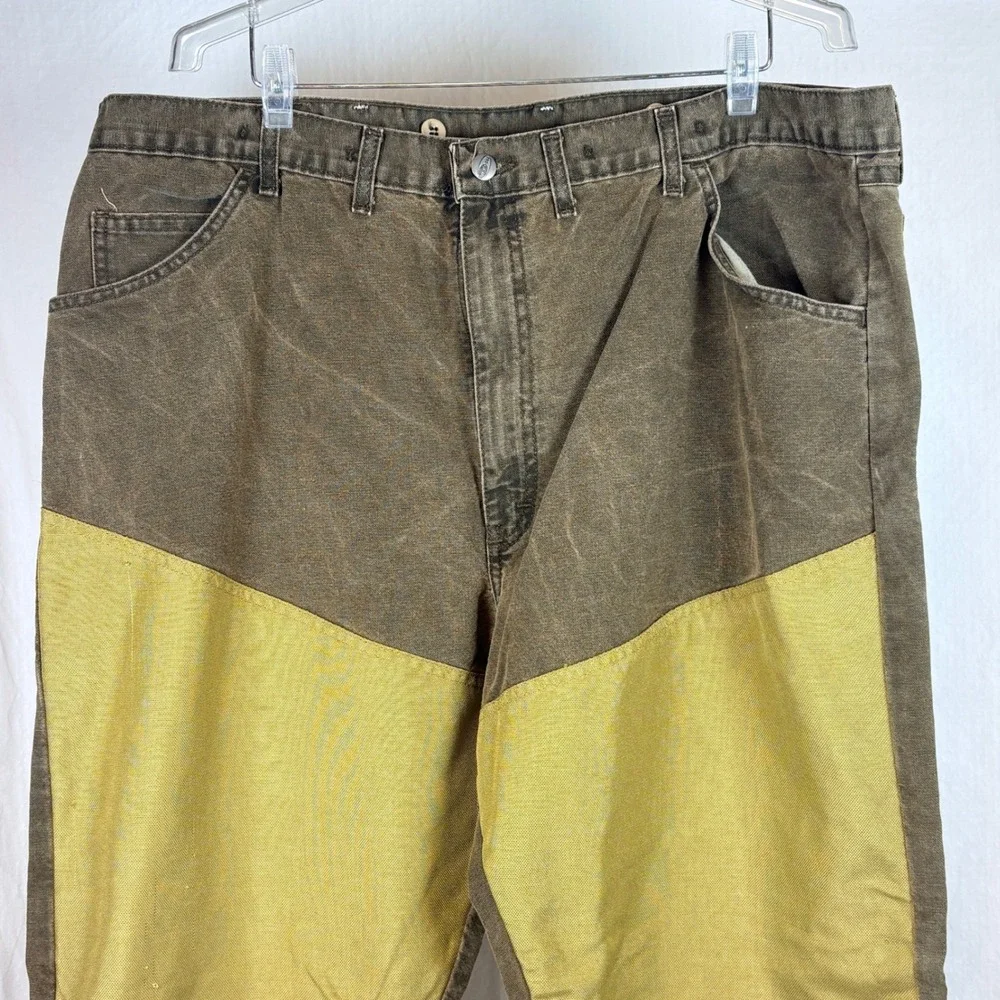 Wrangler Pro Gear Mens 42x30 Brown Brush Hunting Canvas Overlay Workwear Pants